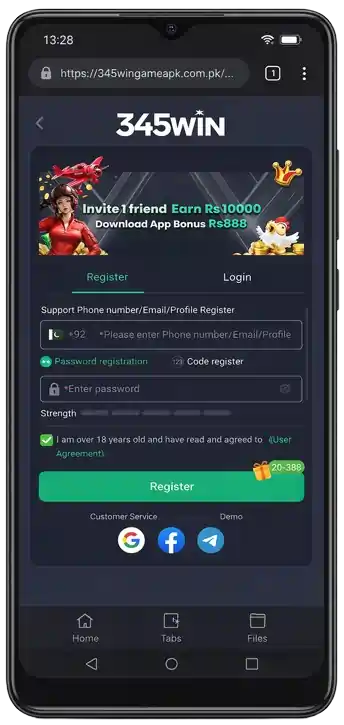 345Win Game Register